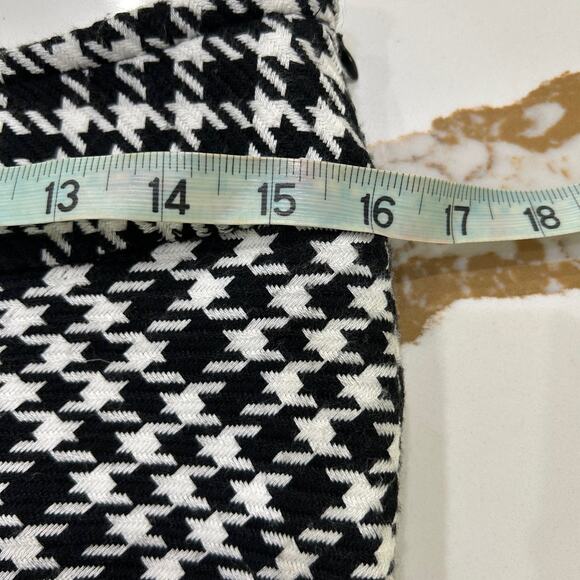 East 5th Maxi Skirt Houndstooth Black White SZ10 Classic Preppy A-Line - Picture 7 of 8